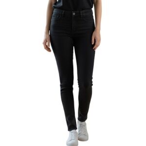 Old Navy Super Skinny Wow Jeans Black Jack Mid-Rise Stretch Size 8 Tall